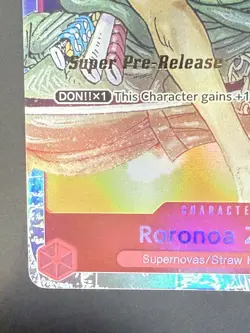 2022 One Piece Roronoa Zoro Super Pre-Release #ST01-013 - Image 3