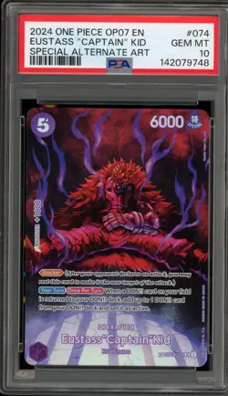 One Piece CCG Eustass"Captain"Kid Special Alternate Art OP05-074 PSA 10 Gem Mint - Image 1