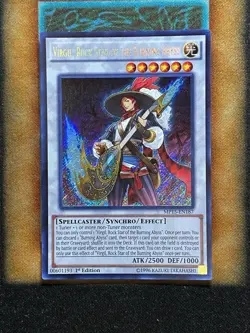 Yugioh Virgil, Rock Star Of The Burning Abyss MP15-EN187 Secret Rare 1st Ed NM - Image 1