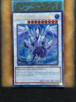 Yugioh Trishula, Dragon Of The Ice Barrier BLLR-EN060 Secret Rare 1st Ed LP - Image 1