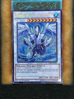 Yugioh Trishula, Dragon Of The Ice Barrier HSRD-EN052 Secret Rare 1st Ed NM - Image 1