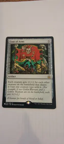 Magic: The Gathering Coat of Arms Artifact Rare Card Dual Decks Mind Vs Might - Image 1