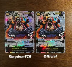 Set of 19 Handmade TEXTURED English One Piece TCG OP01 - OP10/EB02 Manga Cards - Image 4