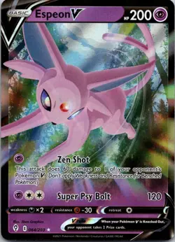 Espeon V 064/203 Pokemon TCG - Evolving Skies Sword & Shield Ultra Rare Card - Image 1