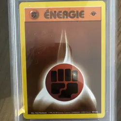 1999 French 1st Edition Pokemon - Fighting Energie card PSA grade 9 - Image 2