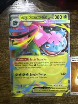 Jumbo Mega Venusaur ex 013 Black Star Promo 3D Card, MEP, Pokemon TCG, NM - Image 1