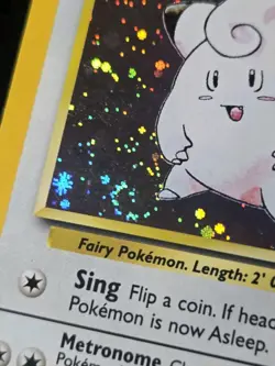 Clefairy 6/130 Holo Rare SWIRL Base Set 2 Pokemon Card - MP - Image 2