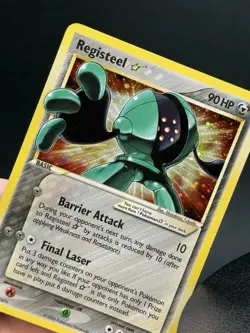 Pokemon Gold Star Registeel Holo Card 2006 EX Legend Maker Pokemon Card - Image 3