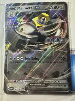Jumbo Melmetal ex 105/145 Stamped Promo Card, Stellar Crown, Pokemon TCG, NM - Image 1