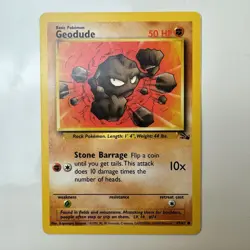 GEODUDE 47/62 - Fossil - VINTAGE WOTC Pokemon Card - UNLIMITED - NM - Image 1
