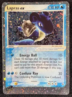 Lapras ex 99/109 Ruby and Sapphire Holo Pokemon Card - LP - Image 1