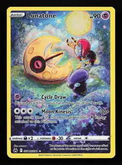 Lunatone GG11/GG70 Crown Zenith Galarian Gallery Pokemon Card - Image 1