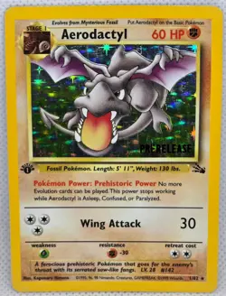 Aerodactyl 01/62 Prerelease Miscellaneous Cards & Products Pokemon Holo LP - Image 1