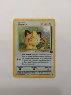 Meowth 10/53 Wotc Promo Holo Error Crimped Top Clean Card Pokemon Tcg - Image 1