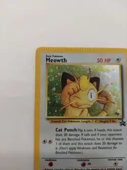 Meowth 10/53 Wotc Promo Holo Error Crimped Top Clean Card Pokemon Tcg - Image 2