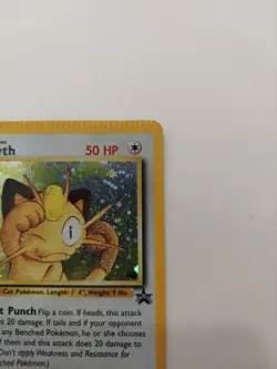 Meowth 10/53 Wotc Promo Holo Error Crimped Top Clean Card Pokemon Tcg - Image 3