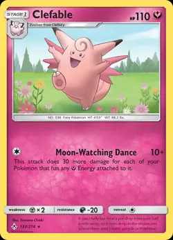 Clefable 133/214 Rare | Unbroken Bonds | Pokemon Card - Image 1