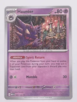 Haunter 093/165 NM / M - 151 Scarlet Violet Pokemon Card - Tomokazu Komiya Art - Image 1