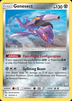 Genesect 127/214 Rare | Unbroken Bonds | Pokemon Card - Image 1