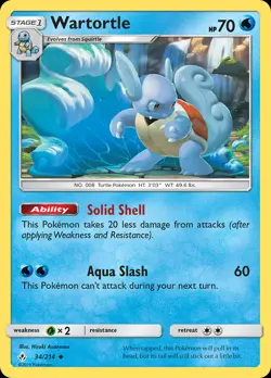 Wartortle 34/214 Uncommon | Unbroken Bonds | Pokemon Card - Image 1