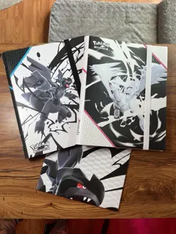 Lot Of 2 Pokemon Black Bolt & White Flare Binder + 1 Poster (NO CARDS/PACKS) - Image 1
