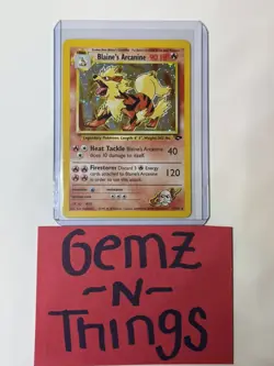 Pokemon TCG Blaine's Arcanine Gym Challenge Holo Card Unlimited Rare LP(+) - Image 1