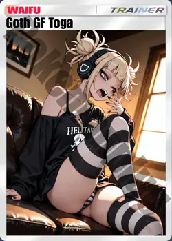 POKEMANPLUG- Toga Goth Promo - Anime Waifu Card - Sexy NSFW - Image 1