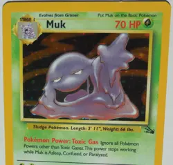 Muk 13/62 Rare Holo Fossil Set Pokemon Card LP - Image 2