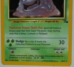 Muk 13/62 Rare Holo Fossil Set Pokemon Card LP - Image 3