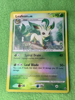 Pokemon TCG Card Game Leafeon 24/100 Majestic Dawn Reverse Holo Burger King - Image 1