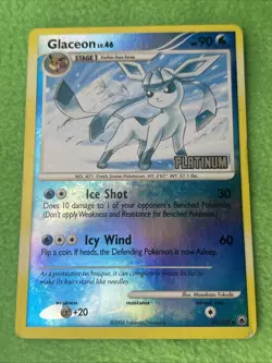 Pokemon TCG Card Game Glaceon 20/100 Majestic Dawn Reverse Holo Burger King - Image 1