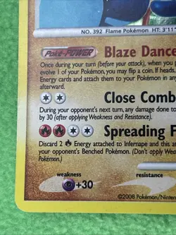 Pokemon TCG Card Game Infernape Lv. 49 3/100 Storm front Holo Rare - Image 5