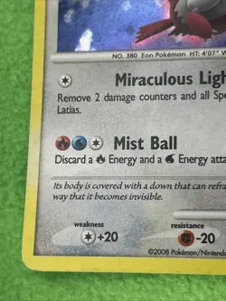 Pokemon TCG Card Game Latias Lv. 45 3/17 Pop Series 7 Holo Rare - Image 5
