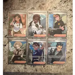 Pokemon TCG Scarlet & Violet Full Art Holo Trainer/Supporter 6 Card Lot - Image 1