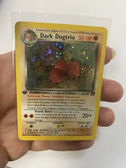 Pokemon Dark Dugtrio TCG 1st Edition Team Rocket Holo Card 6/82 Rare LP - Image 4