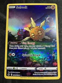 Pokemon Cards Solrock GG15/GG70 Crown Zenith Galarian Gallery Holo NM - Image 1