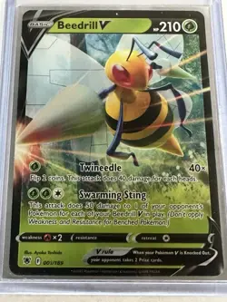 Beedrill V 001/189 Astral Radiance Ultra Rare Holo Pokemon TCG Card NM - Image 1