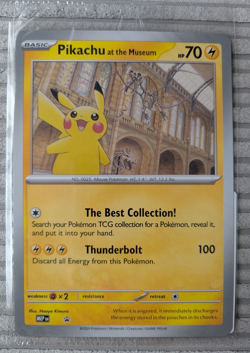 Pikachu At the Museum MEP Black Star Promo JUMBO Card - Pokemon TCG NM - Image 1
