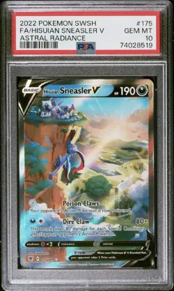 Pokemon TCG Hisuian Sneasler v Astral Radiance 175/189 Card PSA 10 - Image 1
