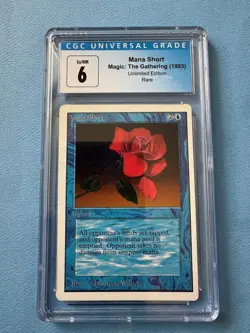 MTG Unlimited Edition, Mana Short! 1993 Vintage Magic, CGC EX/NM. - Image 1
