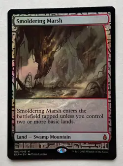 MTG - SMOLDERING MARSH Foil - Masterpiece Zendikar Expeditions N/M - Image 1