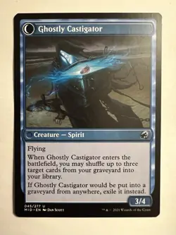 MTG, Covetous Castaway/Ghostly Castigator, Innistrad: Midnight Hunt 045/277 - Image 2