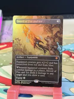 Sword of Fire and Ice (Borderless) *Foil* SPG 62 NM - Image 1