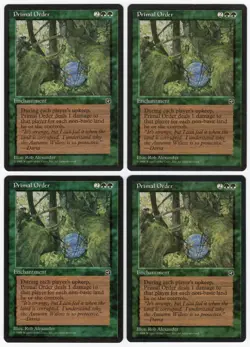 Primal Order x4 4x 1995 Homelands PLAYSET Green Rare Enchantment MTG NM AZ1 - Image 1