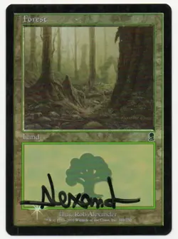 MTG M:tG ODYSSEY Forest FOIL - SIGNED by Rob Alexander! - Image 1
