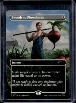 2025 Magic The Gathering Secret Lair The Office Swords to Plowshares Foil #2167 - Image 1