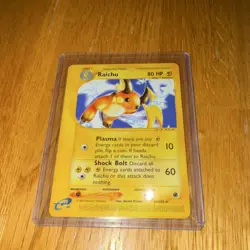Pokemon Raichu 061/165 Expedition Base Set Rare Regular 80 HP Stage 1 2002 Card - Image 1