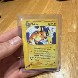 Pokemon Raichu 061/165 Expedition Base Set Rare Regular 80 HP Stage 1 2002 Card - Image 3