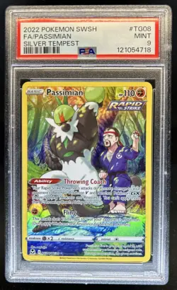 2022 Pokemon SWSH Silver Tempest Passimian Trainer Gallery Holo #TG08/TG30 PSA 9 - Image 1