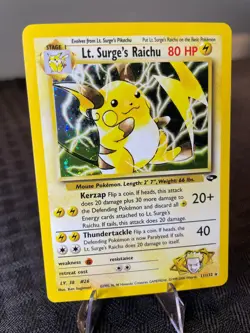 2000 Pokemon Gym Challenge Lt. Surge's Raichu Holo #11/132 - Image 1